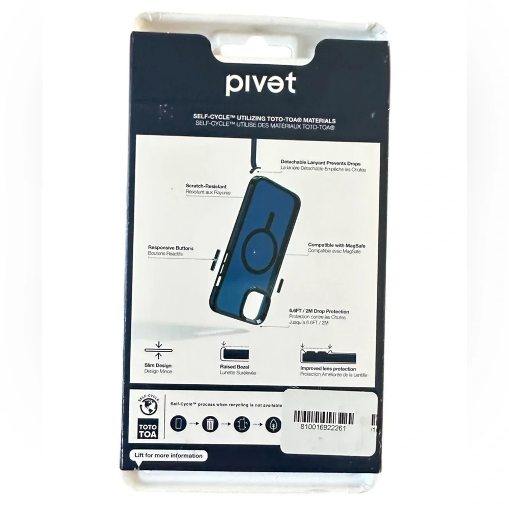Pivet - Aspect+ Case with Magsafe for Apple iPhone 14 Ocean Blue New